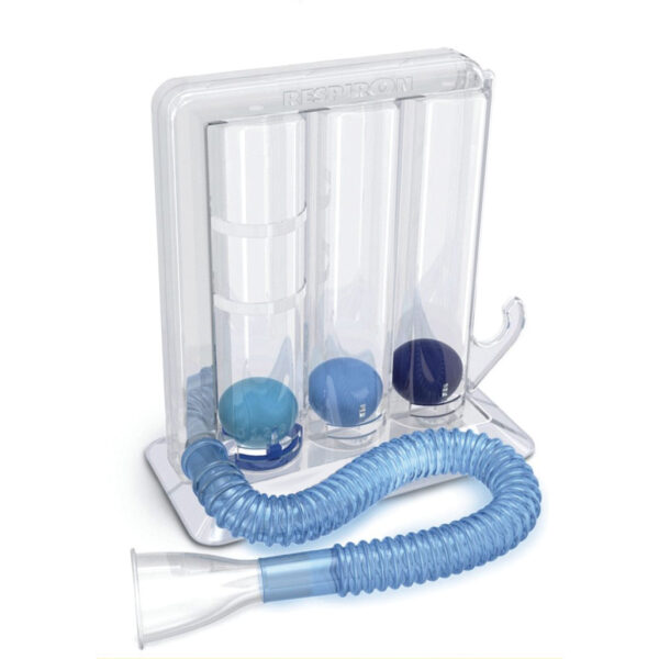 Front side of Respiron box. Respiron is a device which improves yours breathing quality and strength.