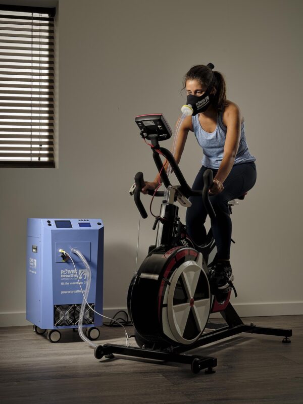 PBAES Pro Mask Based Hypoxic Air Generator and Wattbike used during the test